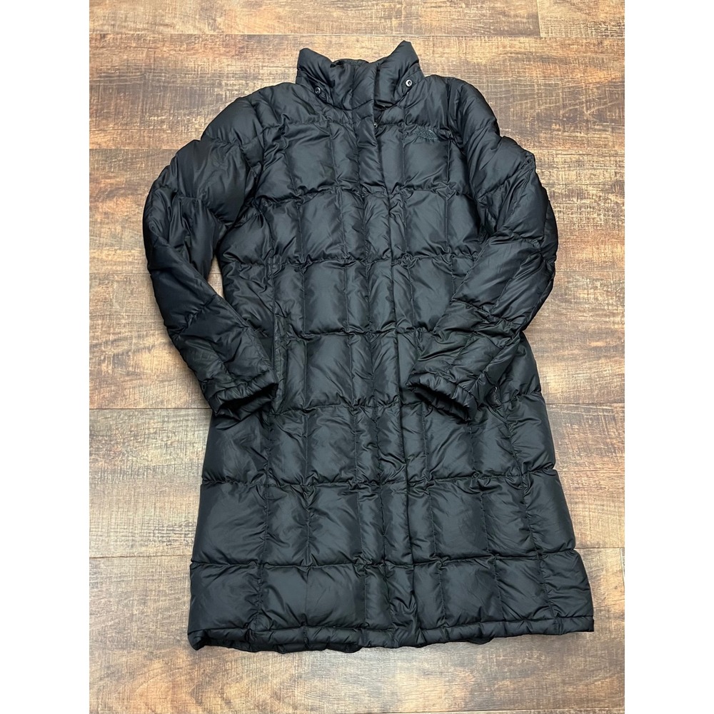 The North Face Black Down Puffer Coat Jacket Women's L (14) Long Winter